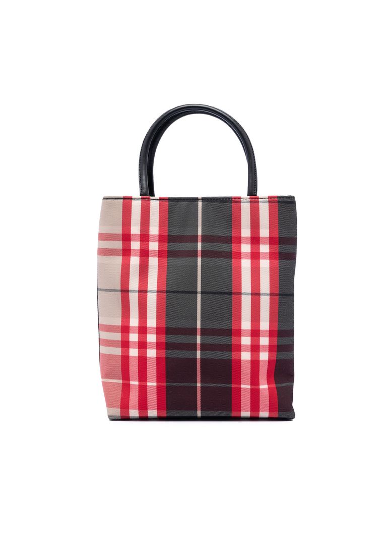 BURBERRY Pre-Loved Burberry House Check Canvas Tote