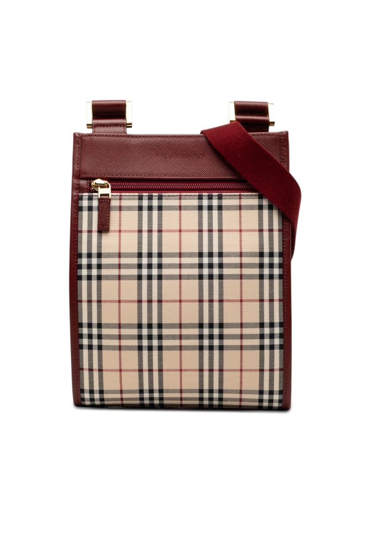 BURBERRY Pre-Loved Burberry House Check Canvas Crossbody