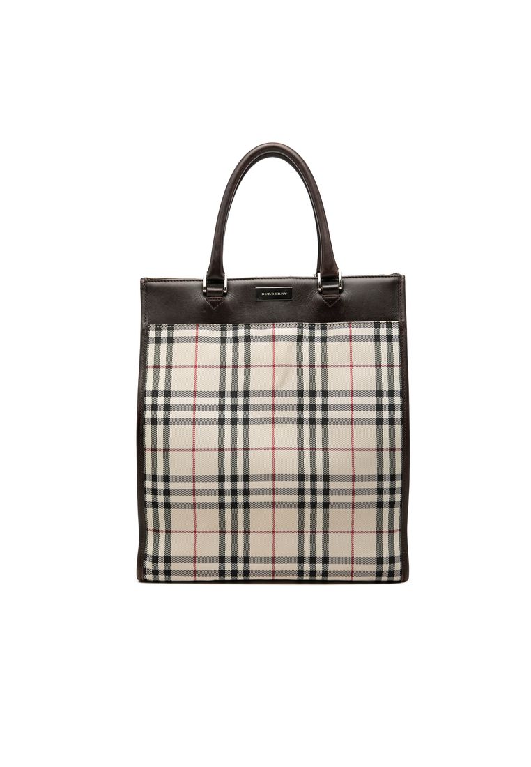 Burberry Pre-Loved Burberry House Check Canvas Tote