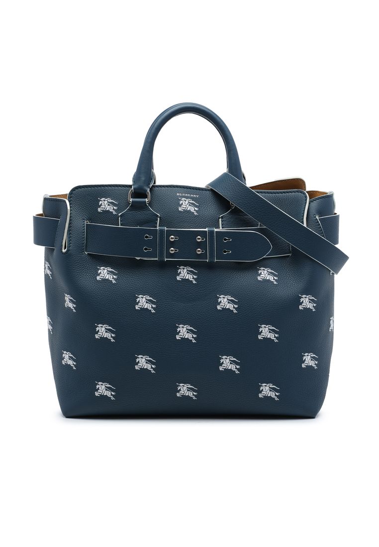 BURBERRY Pre-Loved Burberry Medium Grained Calfskin Embroidered Equestrian Knight Marais Belt Bag