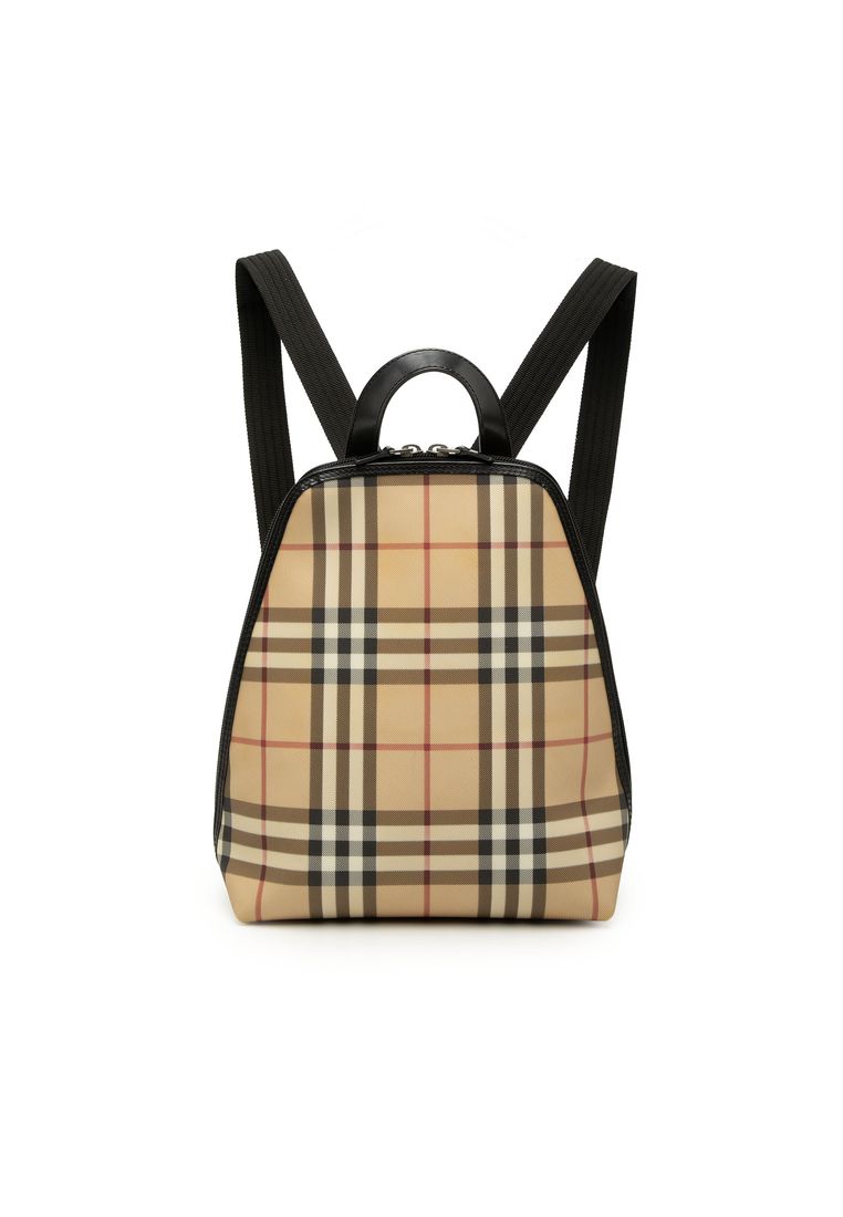 BURBERRY Pre-Loved Burberry House Check Canvas Backpack