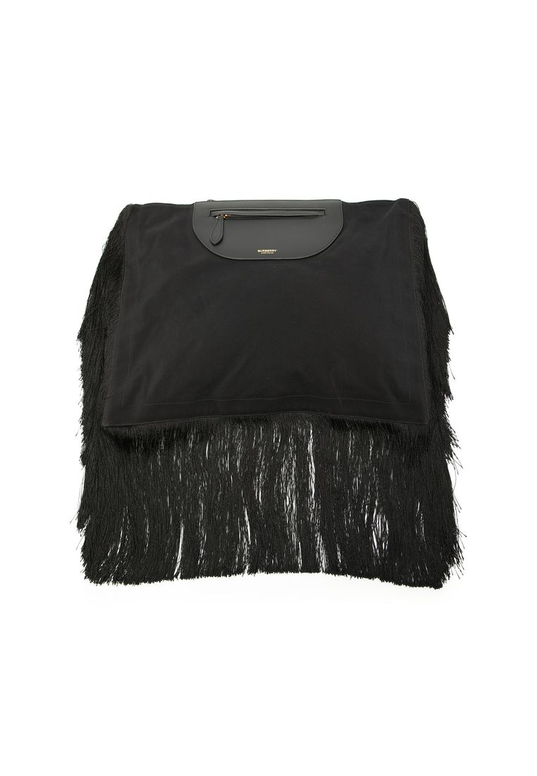 Burberry Pre-Loved Burberry Canvas Olympia Fringe Clutch