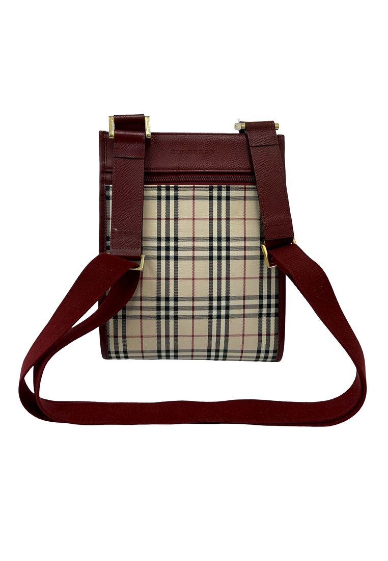 BURBERRY Pre-Loved Burberry House Check Canvas Crossbody