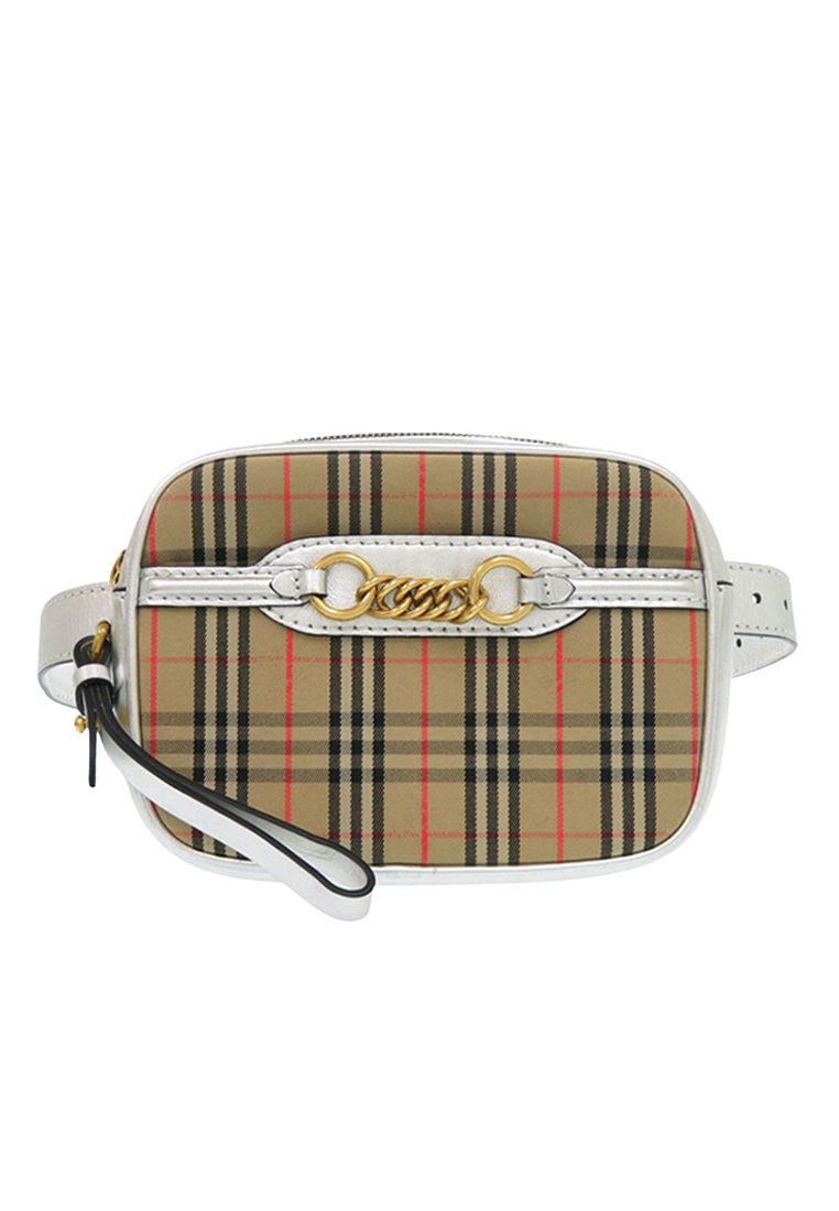 Burberry Pre-Loved Burberry Haymarket Check Canvas 1983 Link Belt Bag