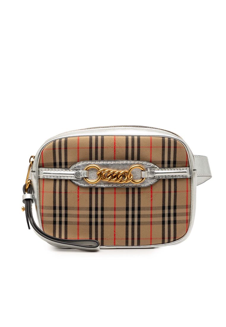 Burberry Pre-Loved Burberry Haymarket Check Canvas 1983 Link Belt Bag