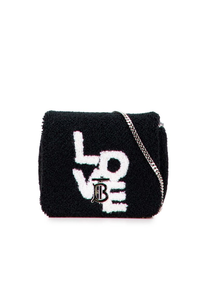 BURBERRY Pre-Loved Burberry Mini Terry Cloth Lola Love Crossbody
