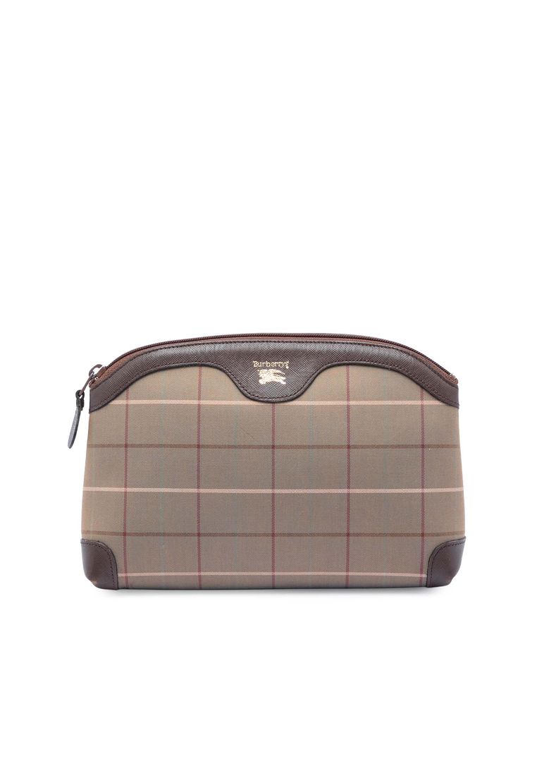 Burberry Pre-Loved Burberry Vintage Check Canvas Clutch
