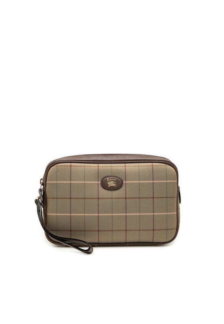 Burberry Pre-Loved Burberry Vintage Check Canvas Clutch