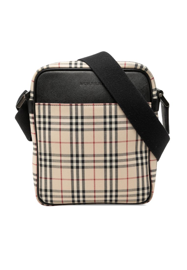 BURBERRY Pre-Loved Burberry House Check Canvas Crossbody