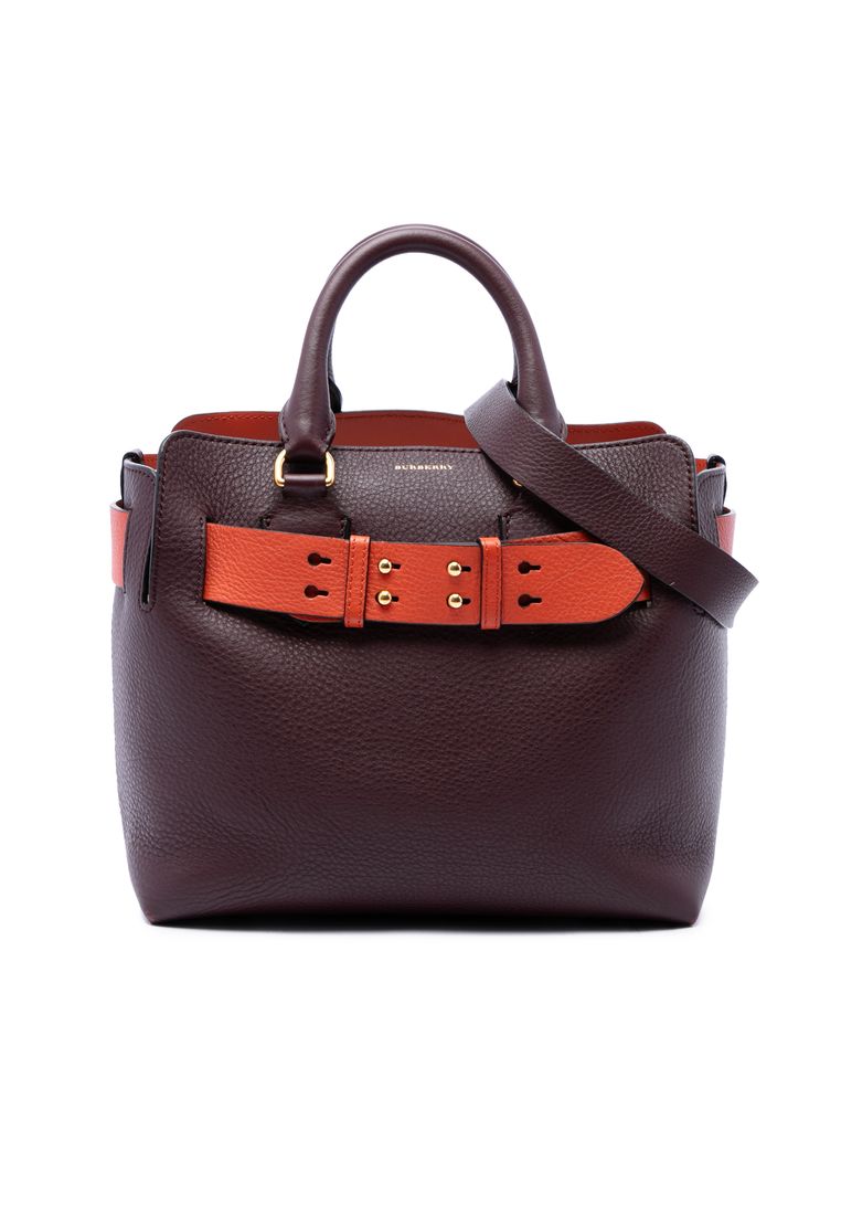 BURBERRY Pre-Loved Burberry Small Bicolor Leather Marais Belt Bag