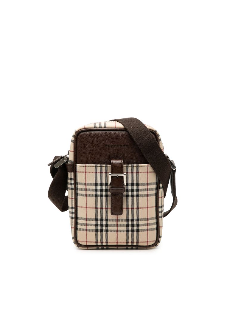 BURBERRY Pre-Loved Burberry House Check Canvas Crossbody