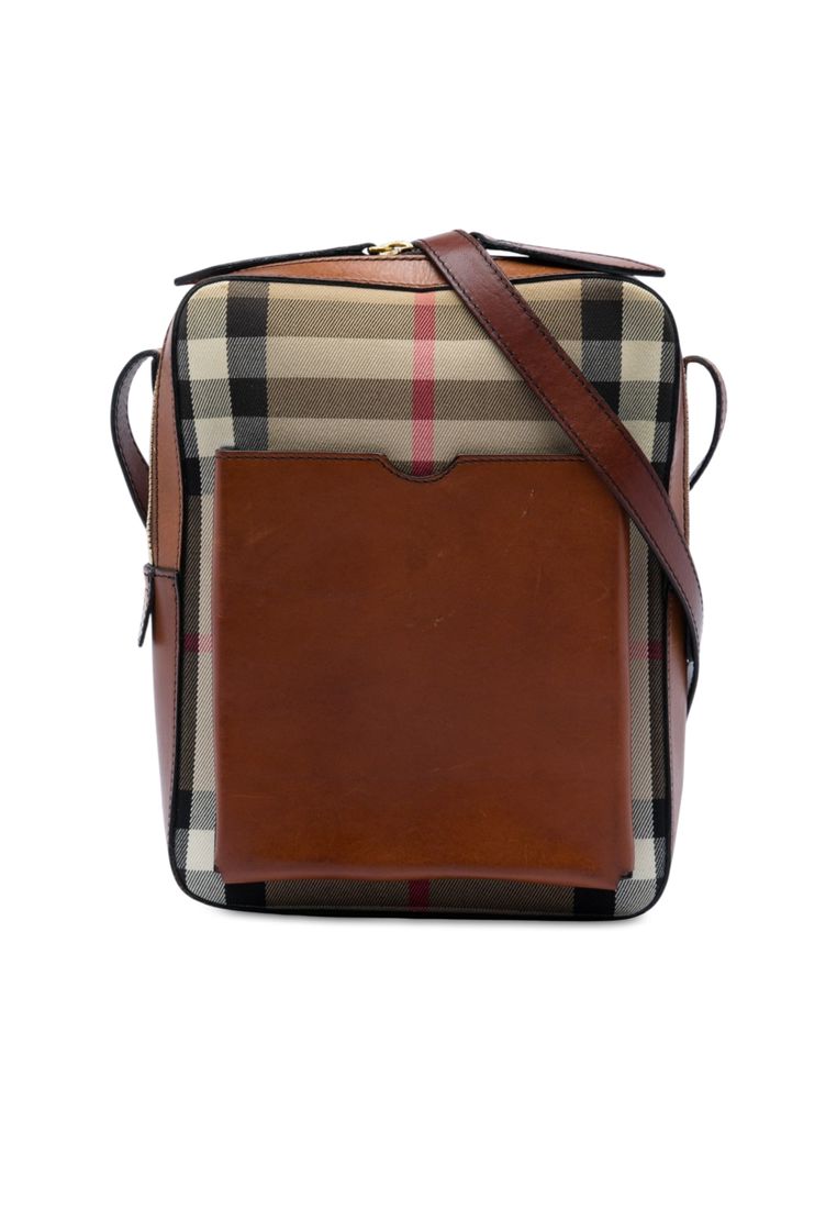 BURBERRY Pre-Loved Burberry House Check Canvas Crossbody