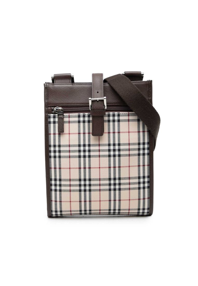 BURBERRY Pre-Loved Burberry House Check Canvas Crossbody