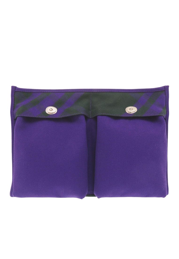 BURBERRY Pre-Loved Burberry Supernova Check Canvas Clutch