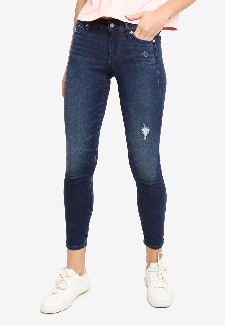 calvin klein ripped women's jeans