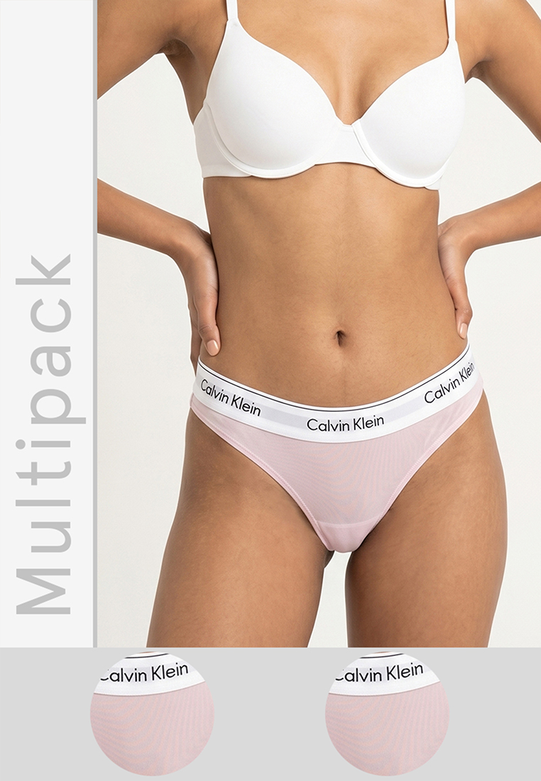 Calvin Klein 2 Packs Logo Thongs