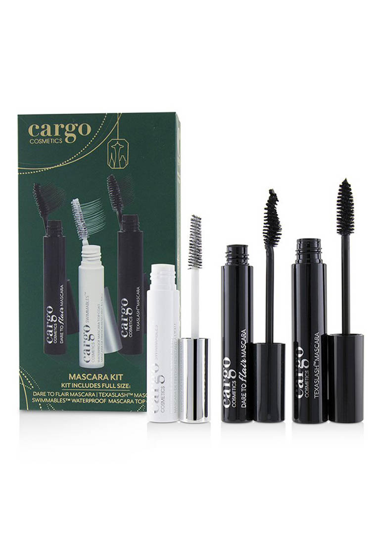 Cargo CARGO - Mascara Kit: 1x Dare To Flair Mascara, 1x Texalash Mascara, 1x Swimmables Waterproof M