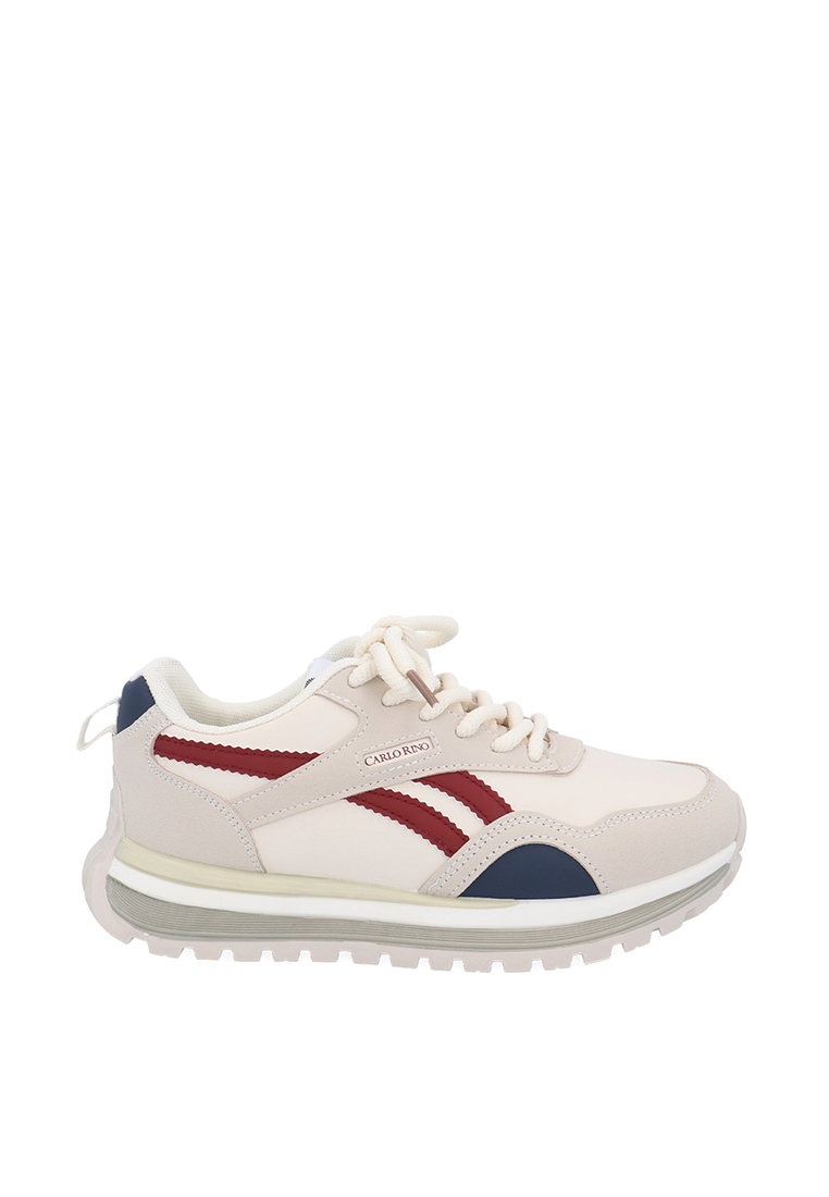 Carlo Rino Medium Beige CR Lyra Crossline Platform Sneakers