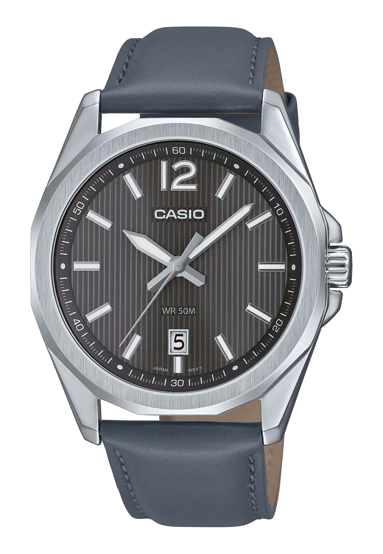 CASIO Casio Leather Dress Watch (MTP-E725L-8A)