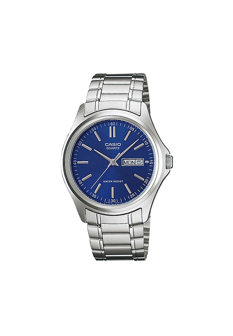 CASIO MTP-1239D-2A Men's Analog Watch Blue Dial with Stainless Steel Strap Watch for men