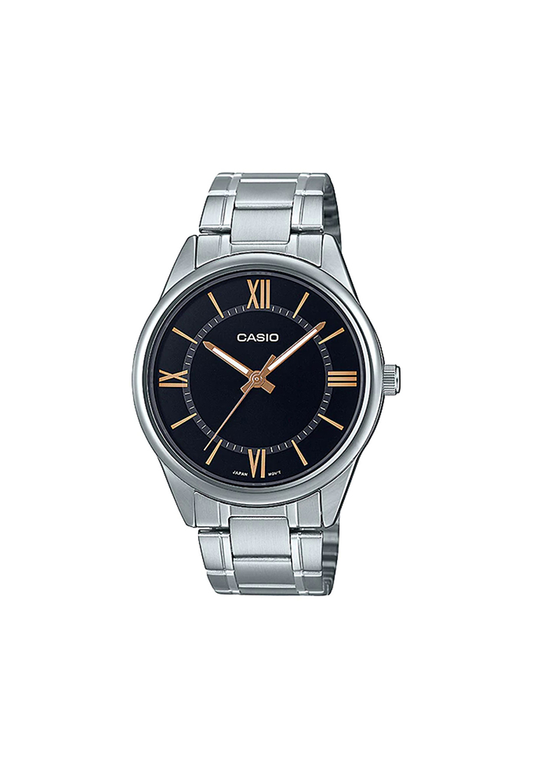 CASIO Men's Analog MTP-V005D-1B5 Silver Stainless Steel Watch