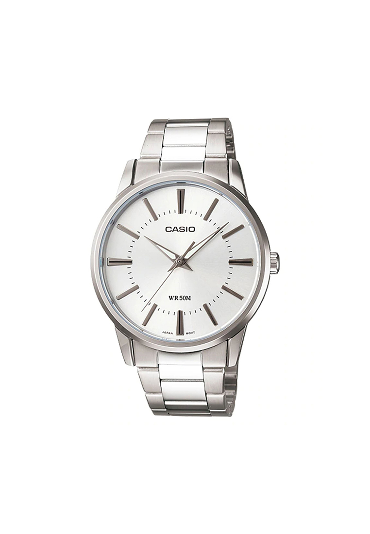 CASIO Men Analog Watch MTP-1303D-7AV Silver Stainless Steel Strap
