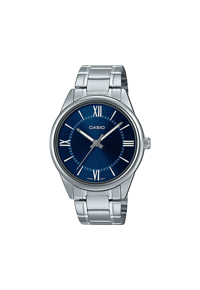 CASIO Men's Analog MTP-V005D-2B5 Silver Stainless Steel Watch