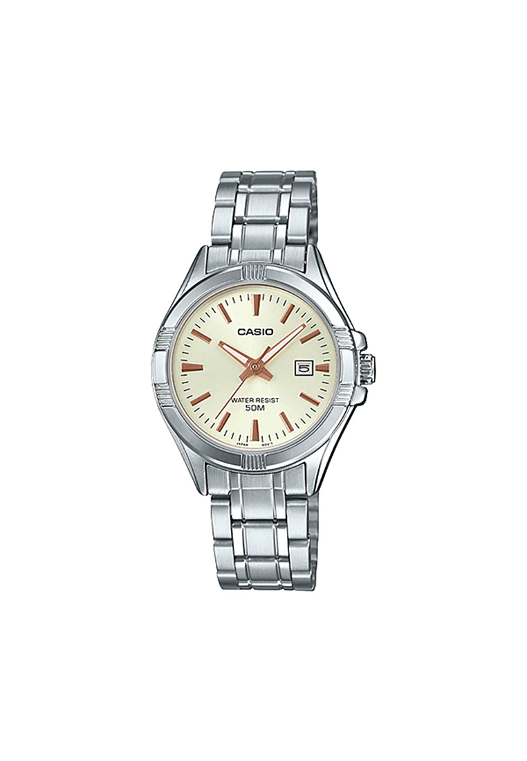 CASIO Men Analog Watch LTP-1308D-9AV Silver Stainless Steel Strap