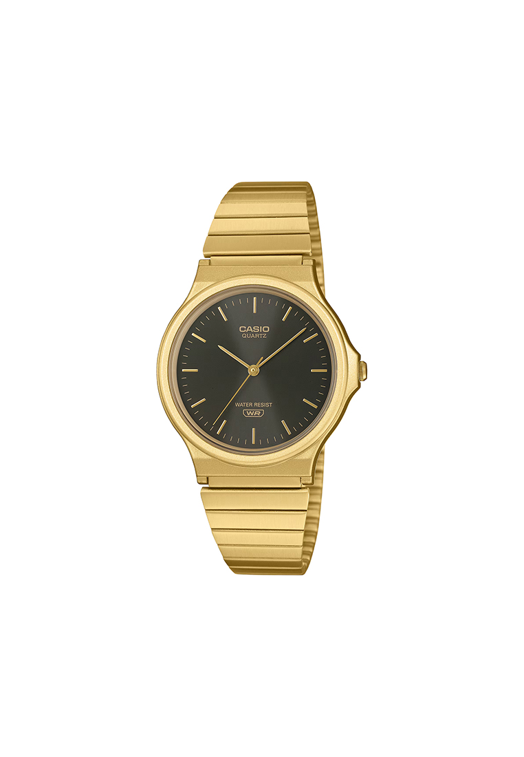 CASIO MQ-24GA-1A Unisex Analog Watch Gold Stainless Steel Band
