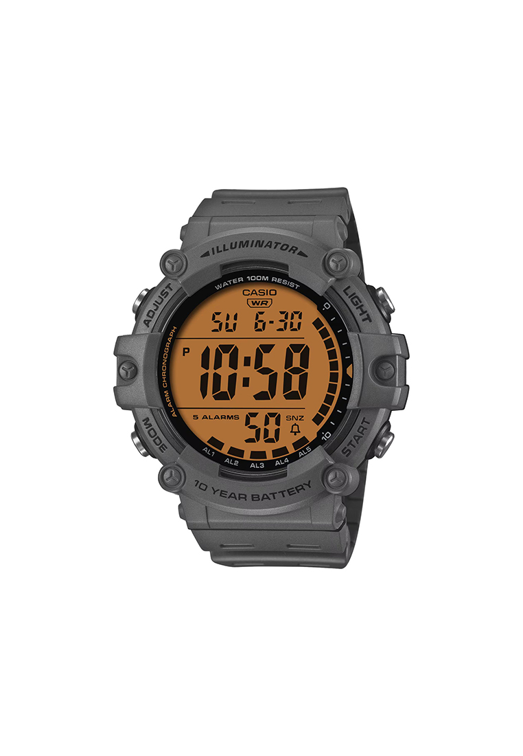 CASIO AE-1500WHC-8AV Men Digital Watch Grey Resin Band