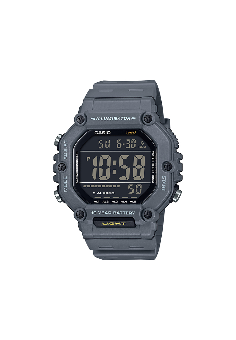 CASIO AE-1600H-8BV Men Digital Watch Grey Resin Strap