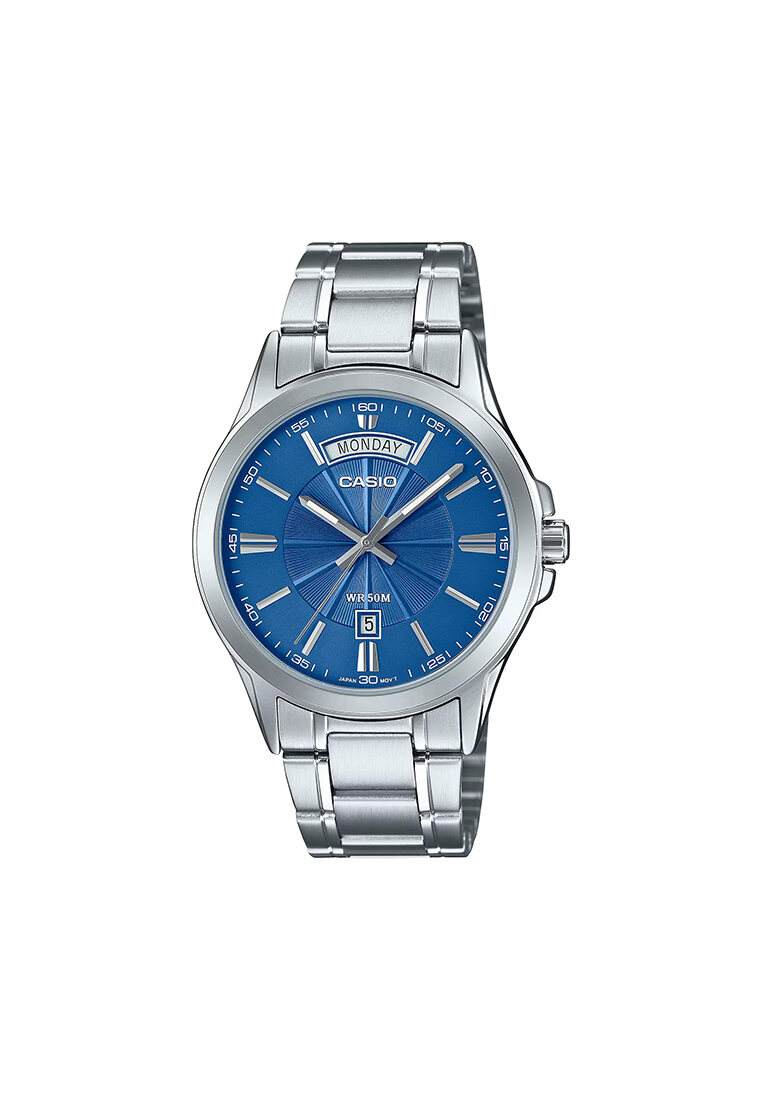 CASIO MTP-1381D-2A Men Analog Watch with Silver Stainless Steel Band