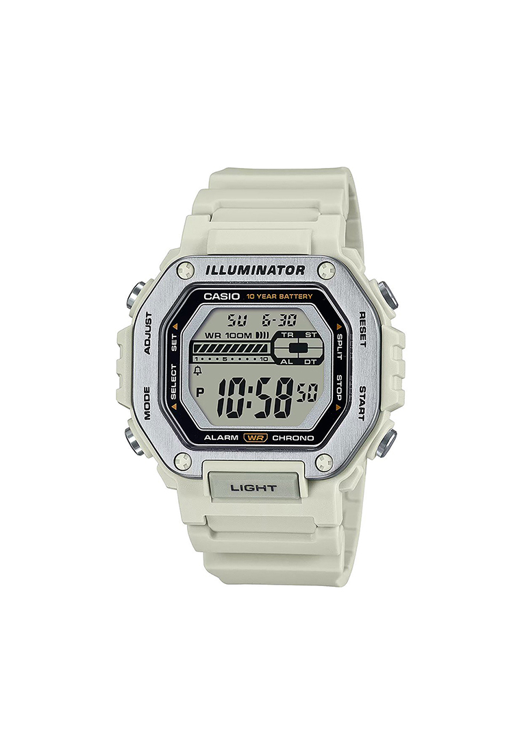 CASIO Men Digital Watch MWD-110H-8AV Beige Resin Strap