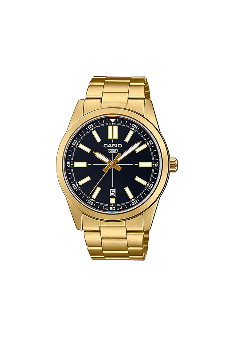 CASIO Men's Analog Watch MTP-VD02G-1E Gold Stainless Steel Watch
