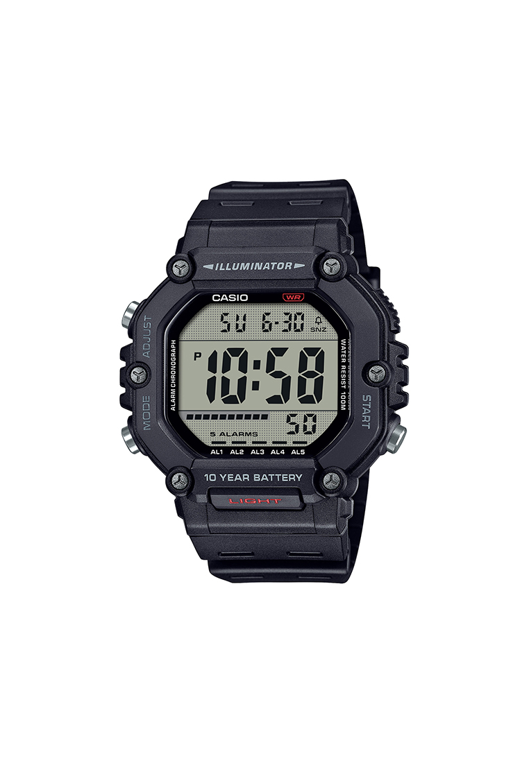 CASIO AE-1600H-1AV Men Digital Watch Black Resin Strap