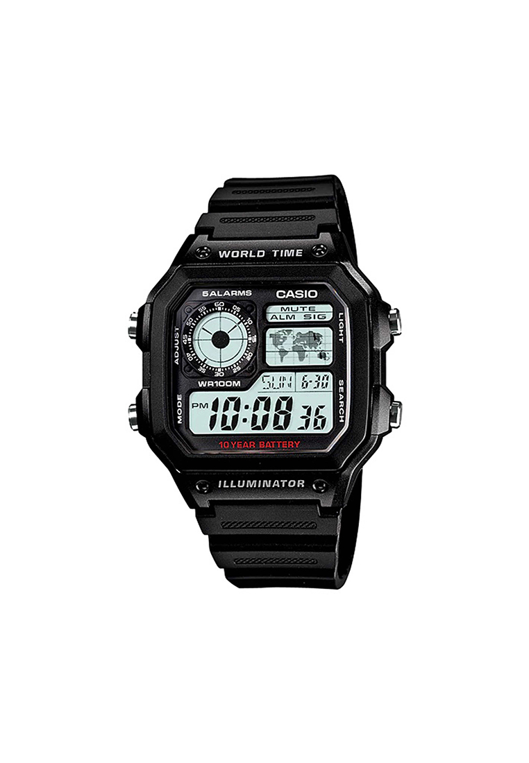 CASIO Men's Digital AE-1200WH-1AV Balck Resin Band Sport Watch