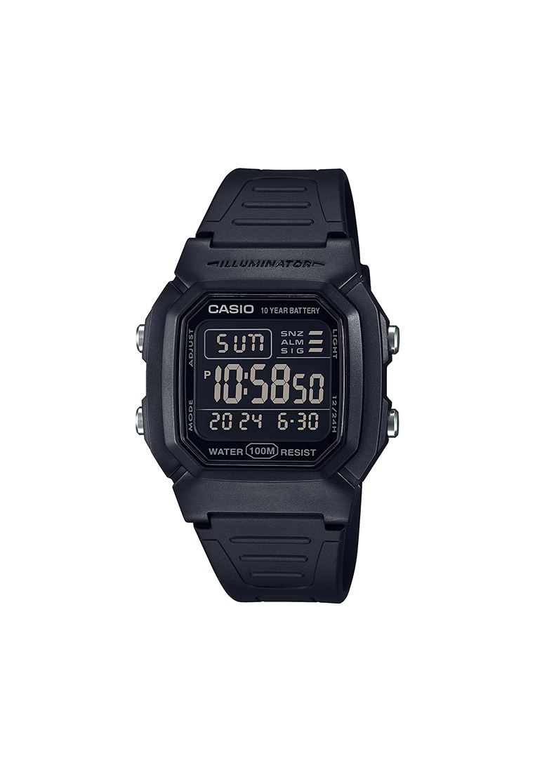 CASIO Men's Digital Watch W-800H-1B Black Resin Strap Sport Watch