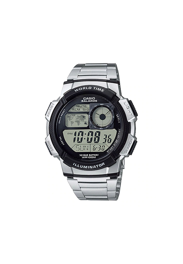 CASIO Men's Digital AE-1000WD-1AV Stainless Steel Band Sport Watch