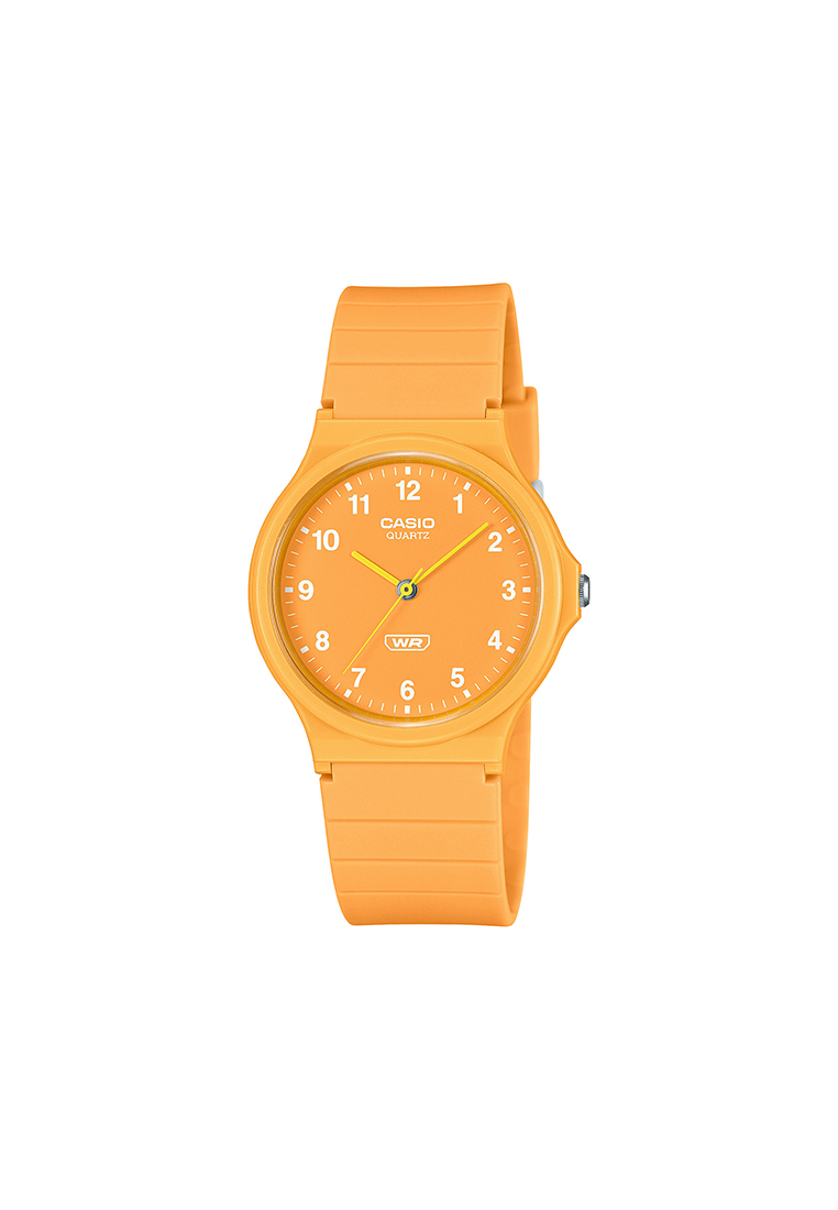 CASIO Pop Series Men Analog Watch MQ-24B-9B Orange Resin Strap