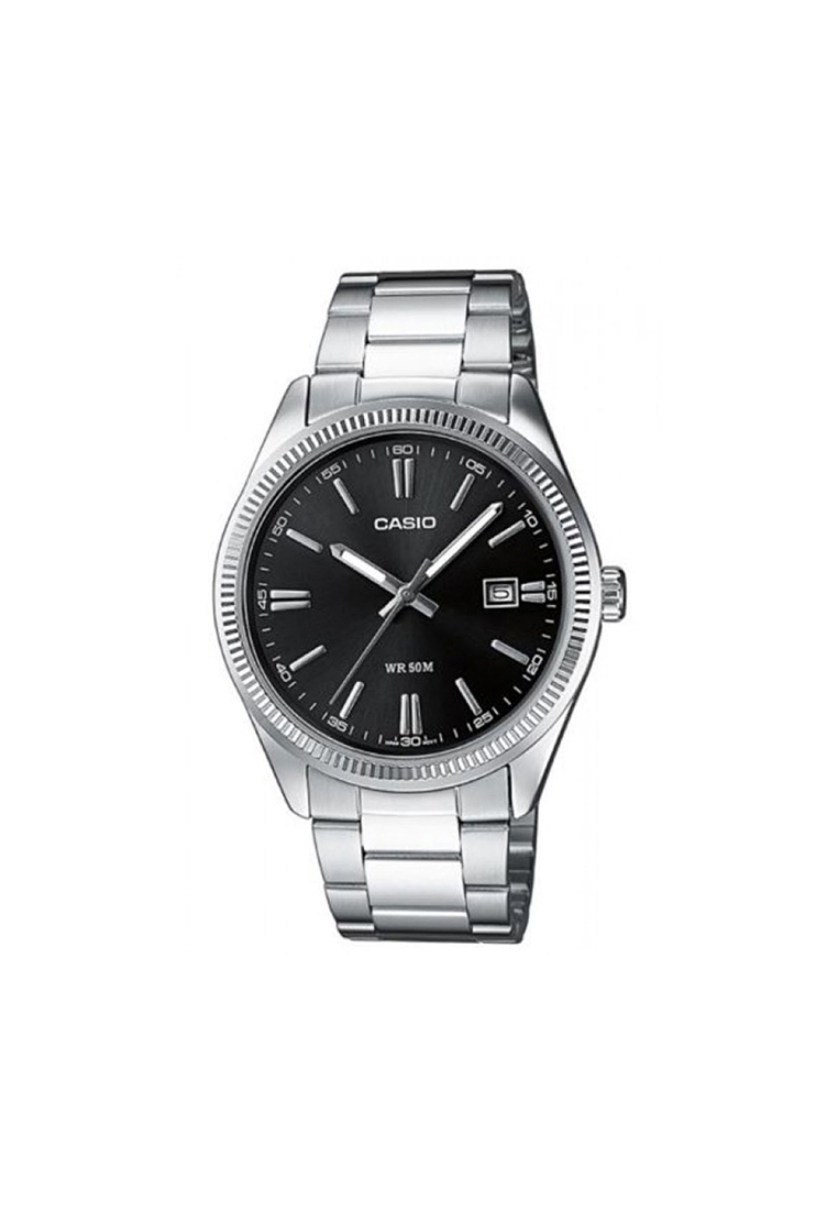 CASIO Men Analog Watch MTP-1302D-1A1V Silver Stainless Steel Strap