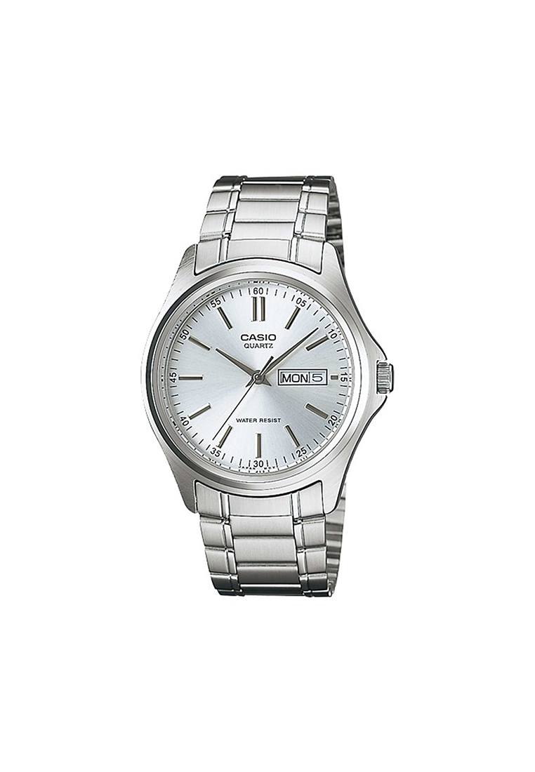 CASIO Men's Analog Watch MTP-1239D-7A Silver Stainless Steel Band Watch for men