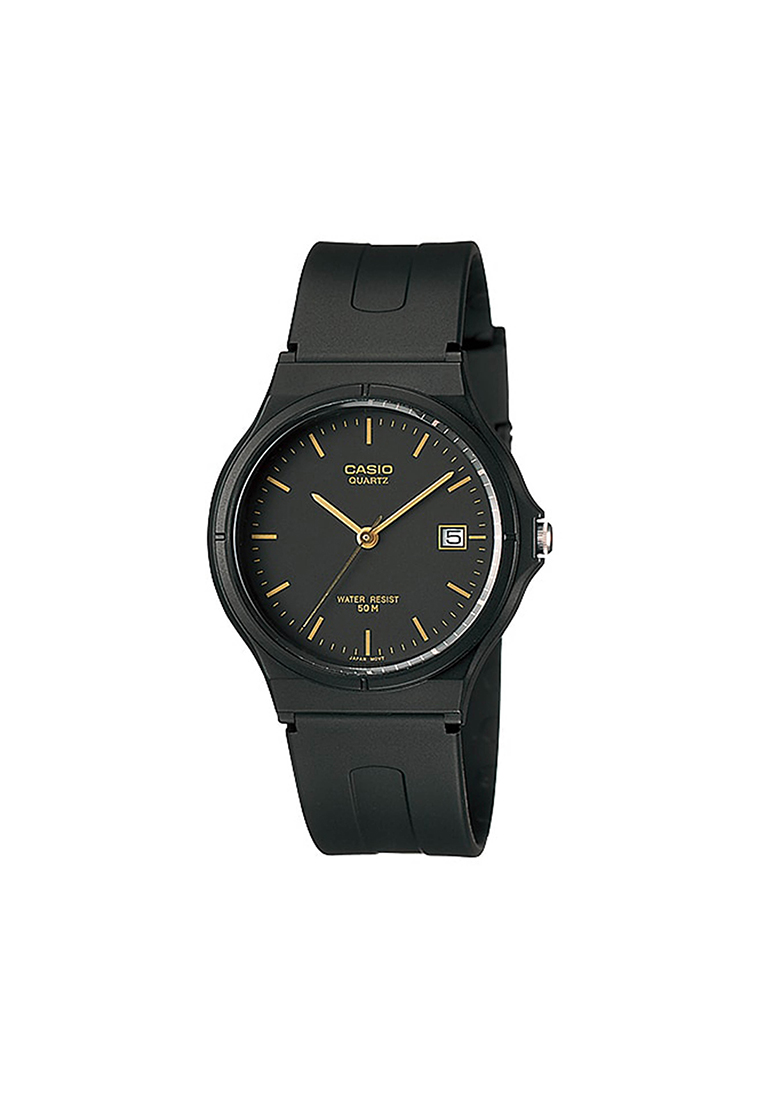 CASIO Men's Analog Watch MW-59-1EV Black Resin Band Watch for men