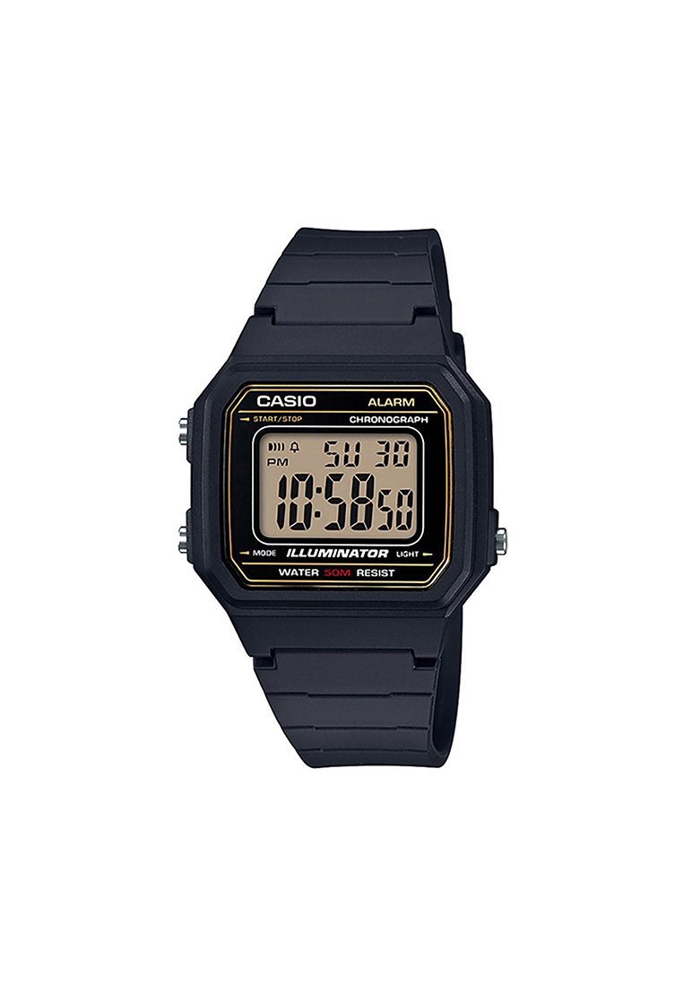 CASIO Men Digital Watch W-217H-1AV Black Resin Strap