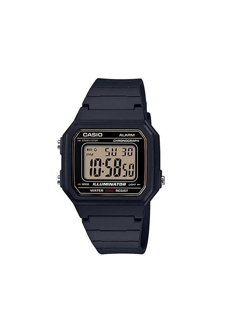 CASIO Men Digital Watch W-217H-9AV Black Resin Strap