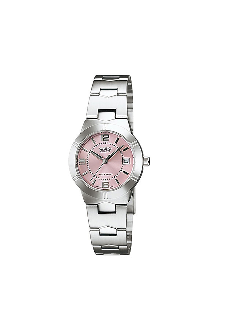 CASIO Women Analog Watch LTP-1241D-4A Silver Stainless Steel Strap
