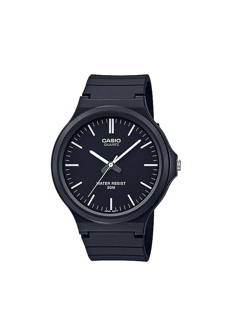 CASIO Men's Analog Watch MW-240-1EV Black Resin Band