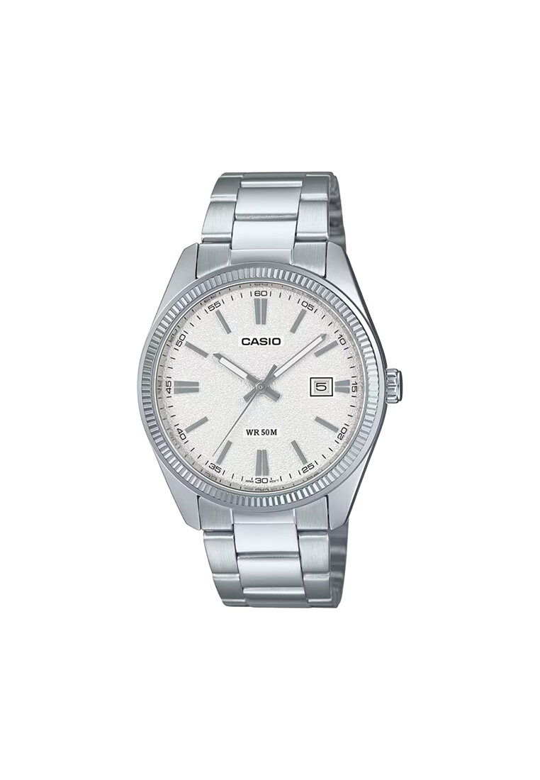 CASIO MTP-1302DA-7A Men Analog Watch with Silver Stainless Steel Band