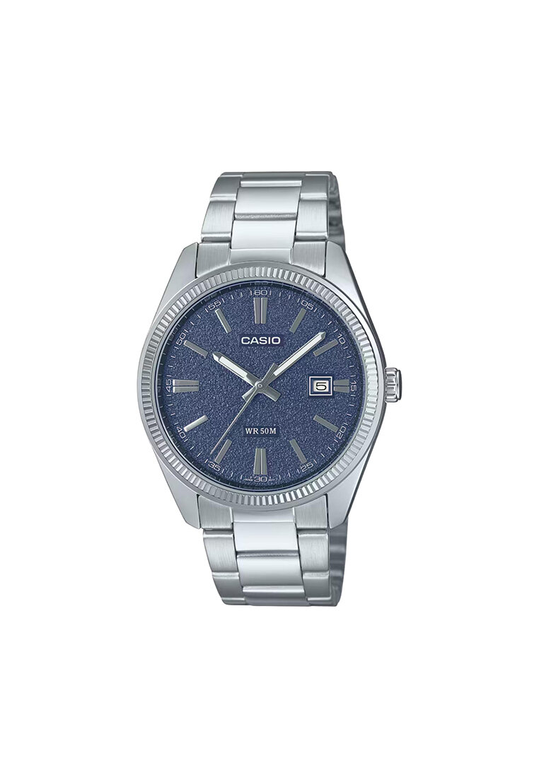 CASIO MTP-1302DA-2A1 Men Analog Watch with Silver Stainless Steel Band