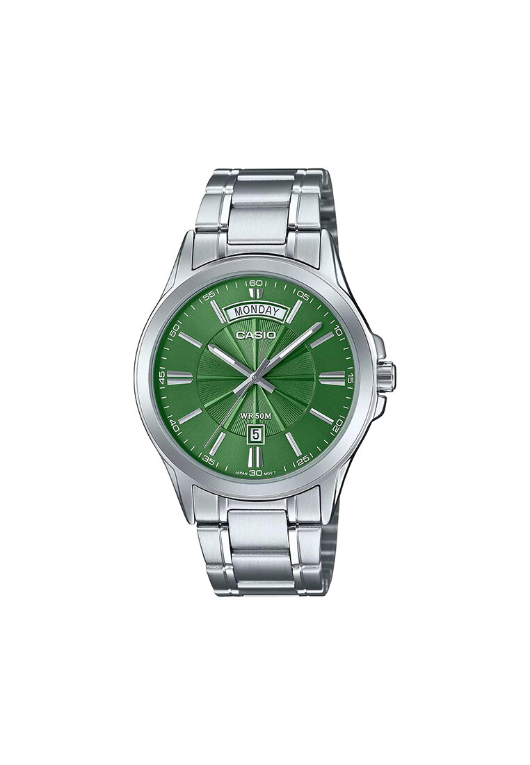 CASIO MTP-1381D-3A Men Analog Watch with Silver Stainless Steel Band