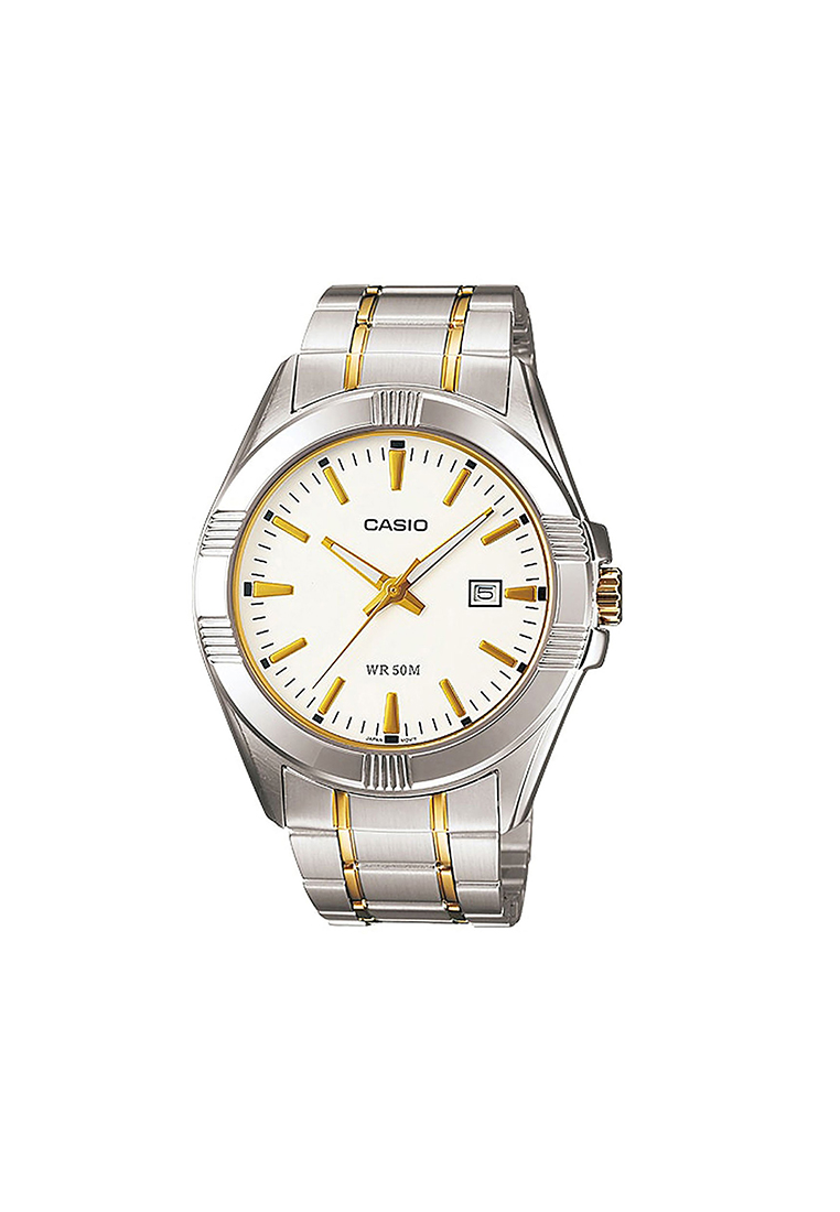 CASIO Men Analog Watch MTP-1308SG-7AV Silver Stainless Steel Strap